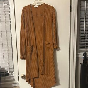 eesome Women's Tan Cardigan Sweater